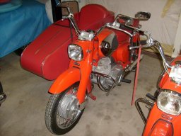 1965 honda dream and sidecar